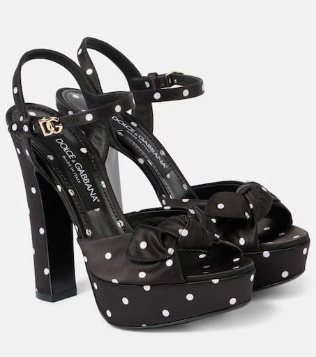 Dolce 
Gabbana Satin platform sandals 1