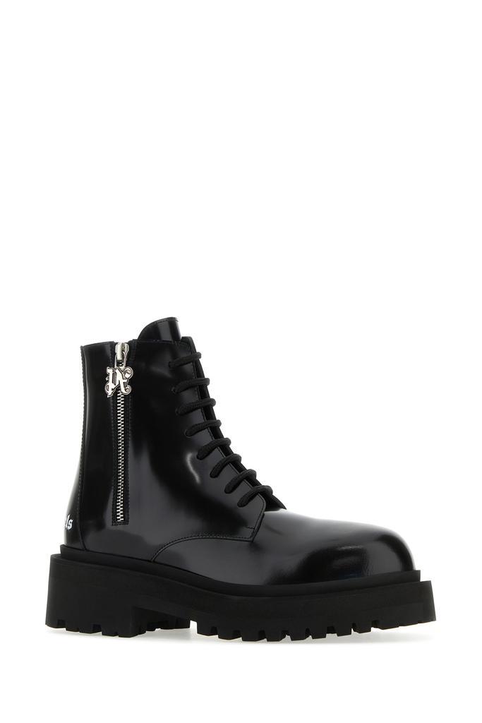 Palm Angels Black leather ankle boots