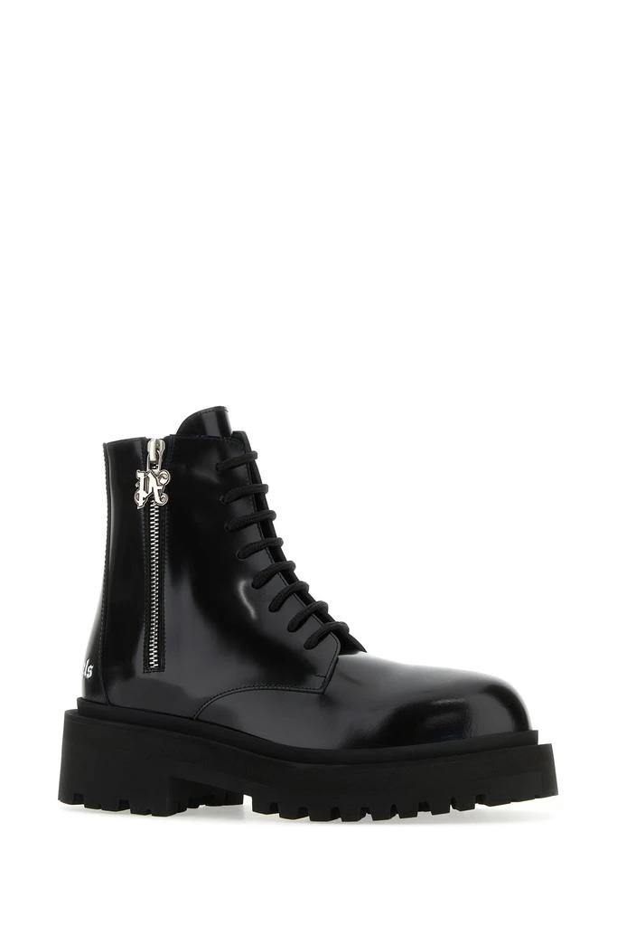 Palm Angels Black leather ankle boots 2