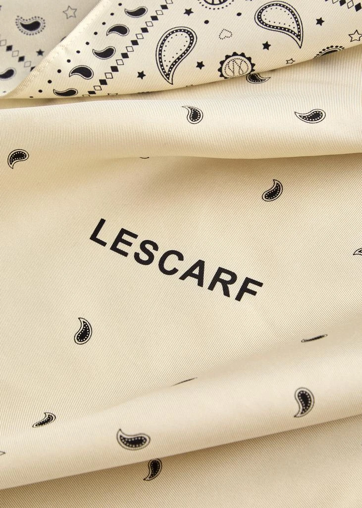 LE SCARF Printed silk-satin scarf  3