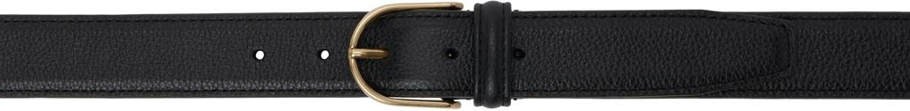 Andersons Black Old School Classic Stitch Trimmed Belt 1