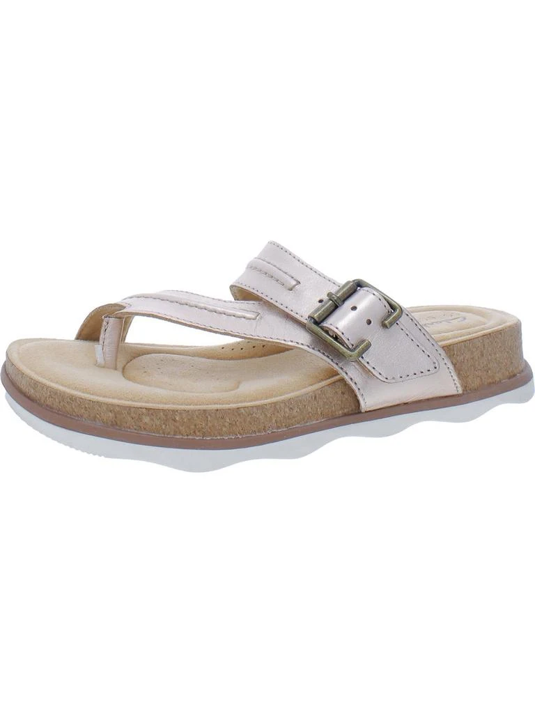 Clarks Brynn Madi Womens Buckle Cushioned Footbed Slide Sandals 1