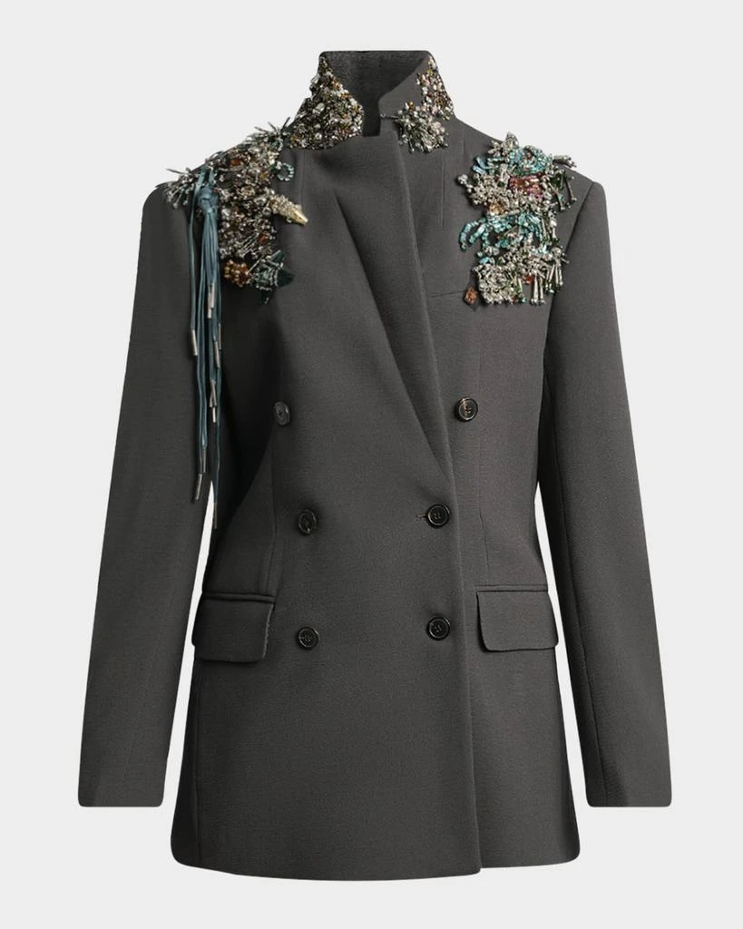 Dries Van Noten Embellished Double-Breasted Blazer 1