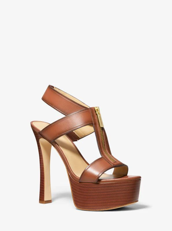 Michael Kors Berkley Leather Platform Sandal 1