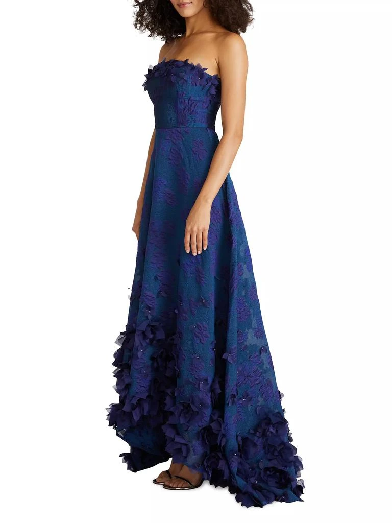 Theia Charlie Strapless High-Low Petal Gown 5