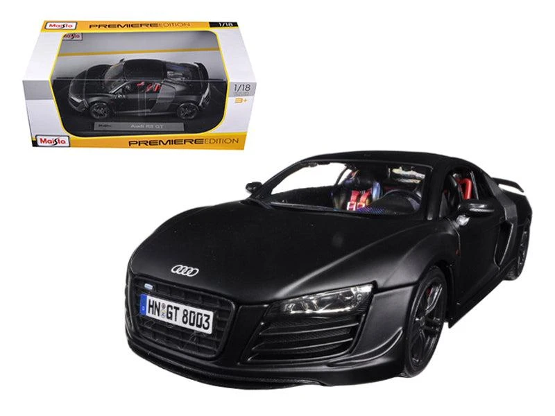 Maisto Audi R8 GT Matt Black 1/18 Diecast Model Car by 1