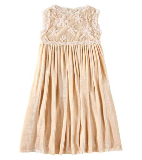 Bonpoint Giulia embroidered velvet dress 1