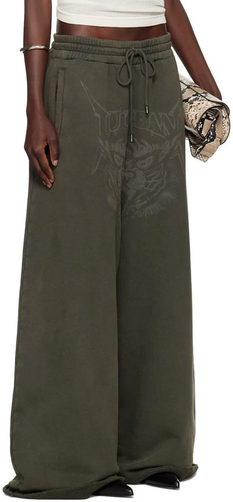 LU'U DAN Black Raw-Cut Bontan Sweatpants 2