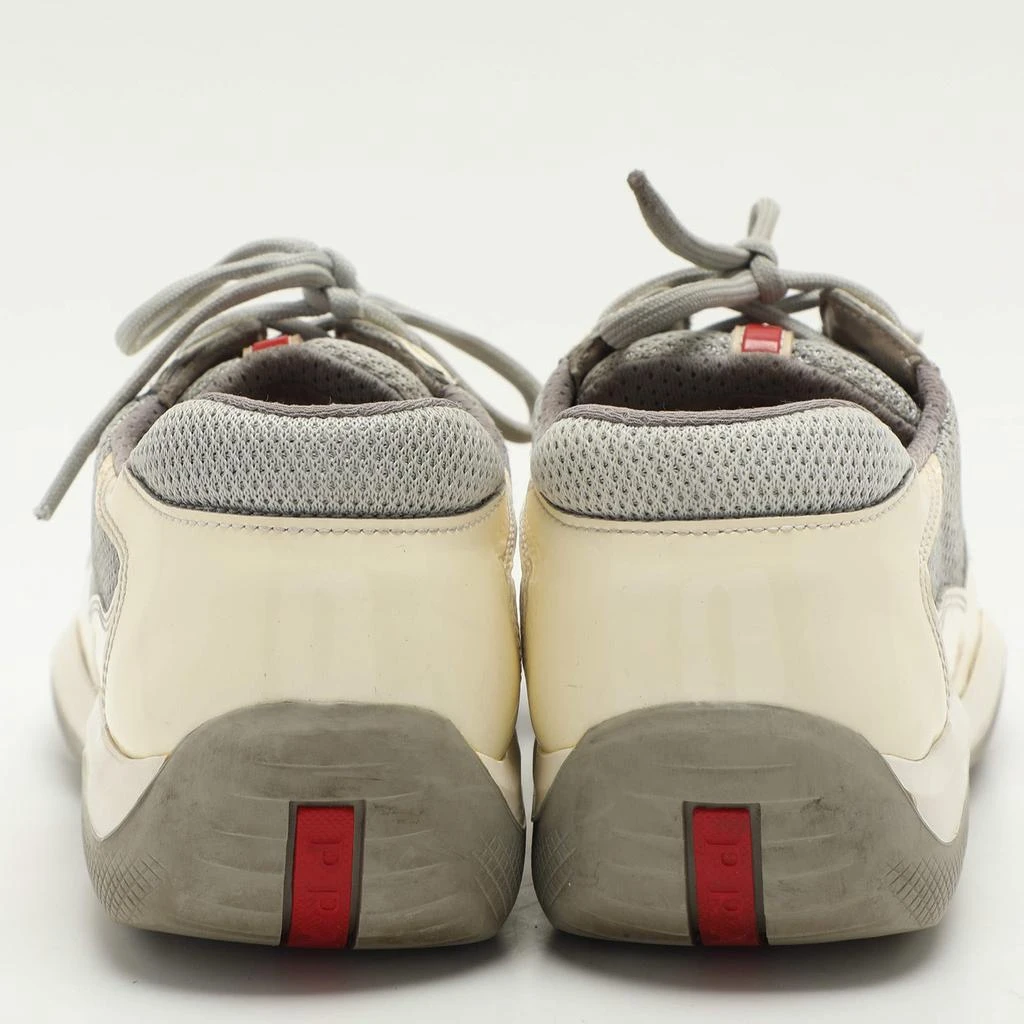 Prada Prada Sport White/Grey Leather And Mesh America's Cup Low Top Trainer Sneakers Size 40 5