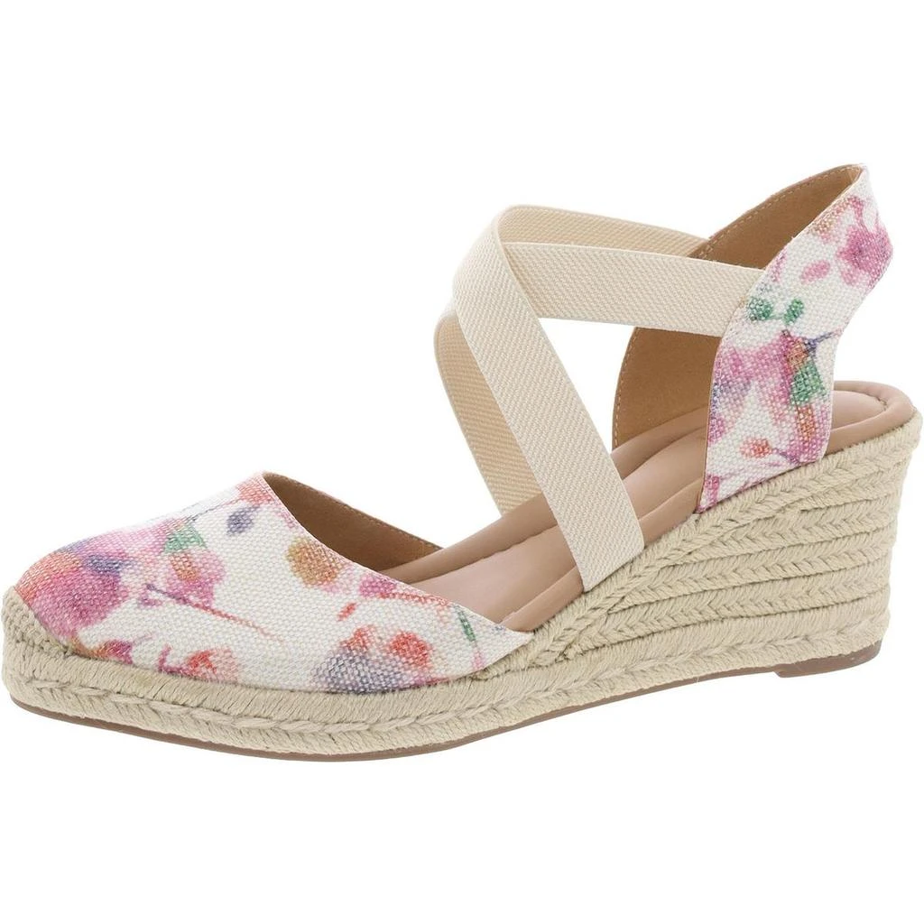 Easy Spirit Meza 2 Womens Metallic Espadrilles Wedge Sandals 1