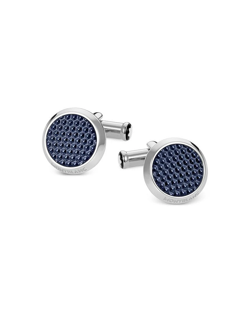 MontBlanc Lacquer Inlay Round Cufflinks 2