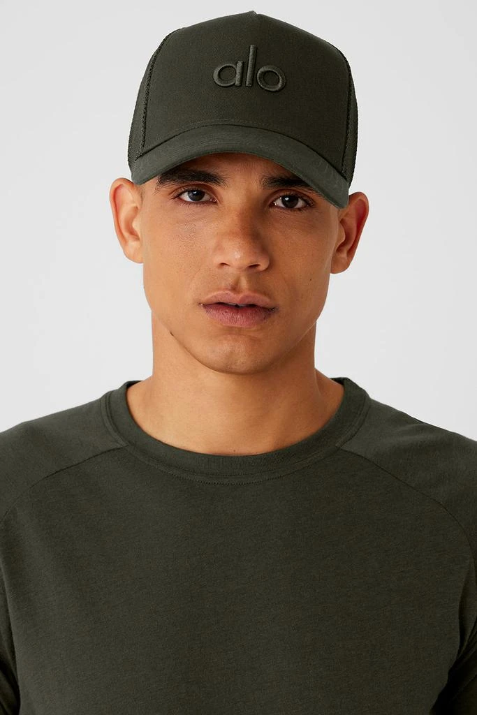 Alo District Trucker Hat - Stealth Green 4