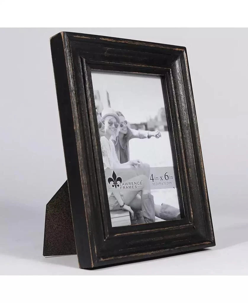 Lawrence Frames Durham Weathered Black Wood Picture Frame - 4" x 6" 2