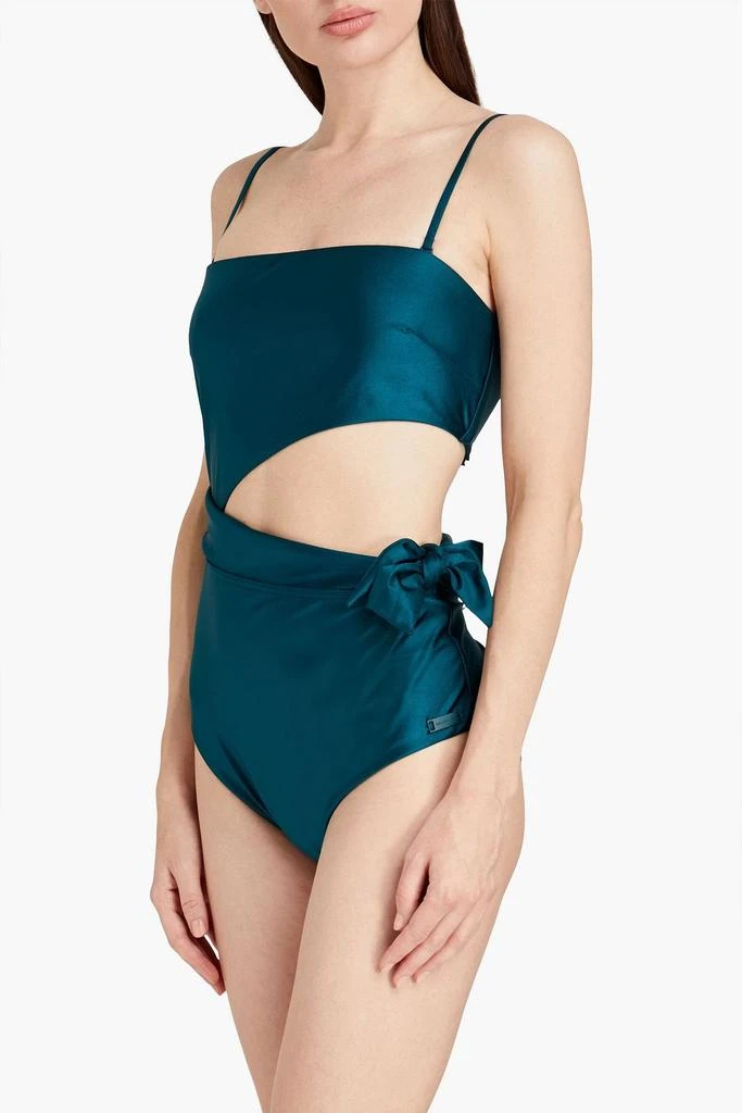 Zimmermann Separates Scarf cutout bow-detailed bandeau swimsuit 5
