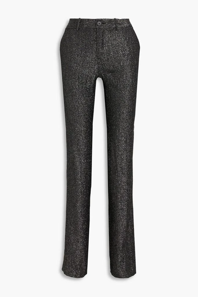 PETAR PETROV Gila silk-blend lamé straight-leg pants 1