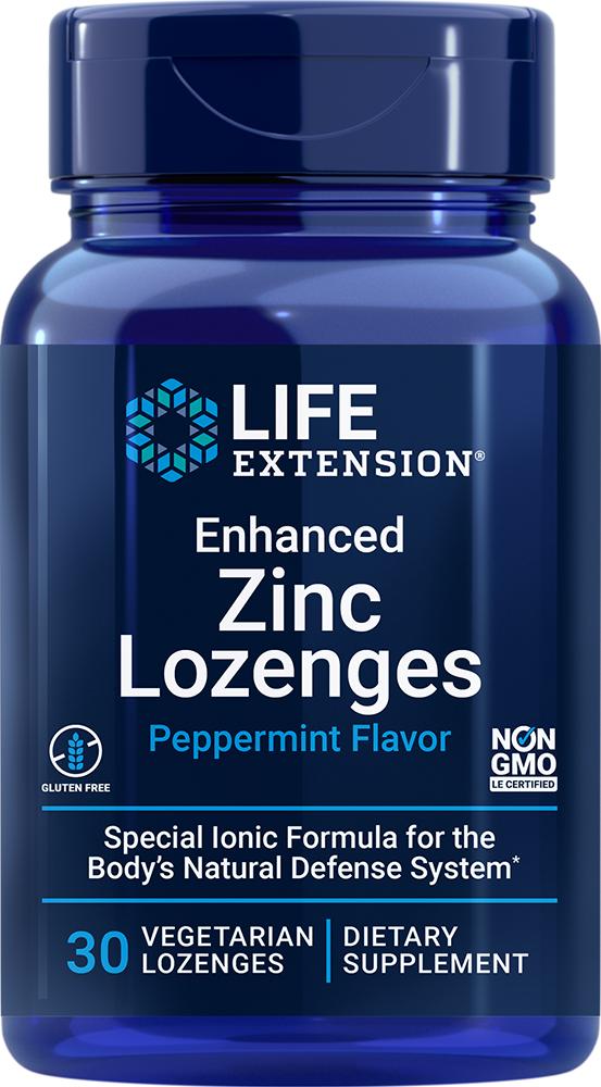 Life Extension Life Extension Enhanced Zinc Lozenges, Peppermint (30 lozenges, Vegetarian)