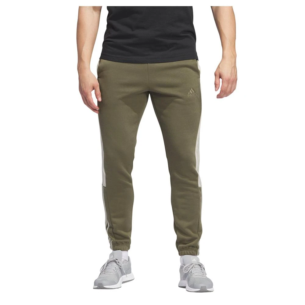 Adidas Essentials Striped Drawstring Joggers 1