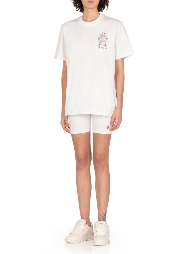 【関税込み】Casablanca ホワイト Le Passage Tシャツ Casablanca Le Passage Printed Cotton T-Shirt | Saks Fifth Avenue