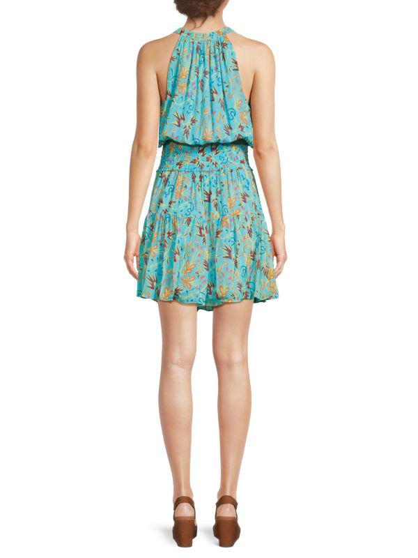 A.L.C. Courtney Print Silk Mini Dress