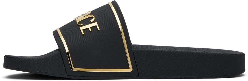 Versace Black & Gold Logo Pool Slides 3