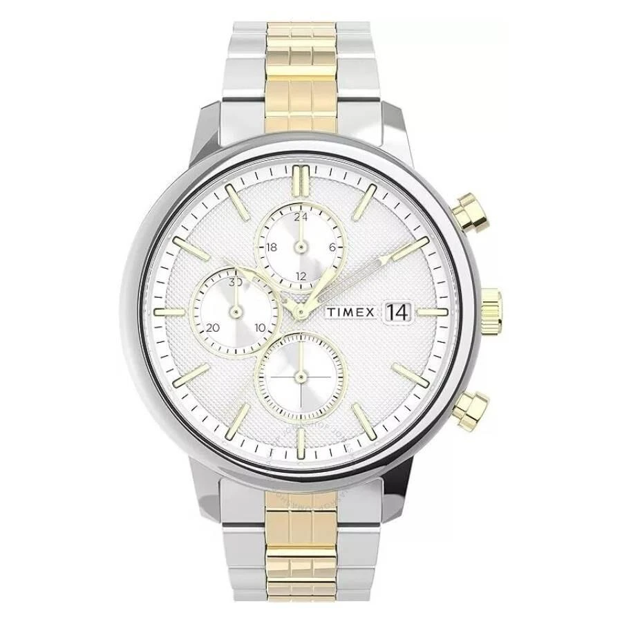 Timex Chicago Chrono Chronograph Quartz Silver Dial Men's Watch TW2V01800 1