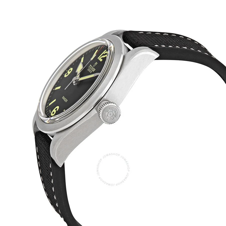 Tudor Ranger Automatic Black Dial Men's Rubber and Leather Watch M79950-0002 2