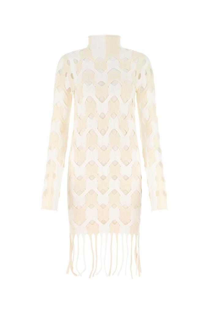 Dion Lee Dion Lee Two-Toned Cut-Out Fringed Mini Dress