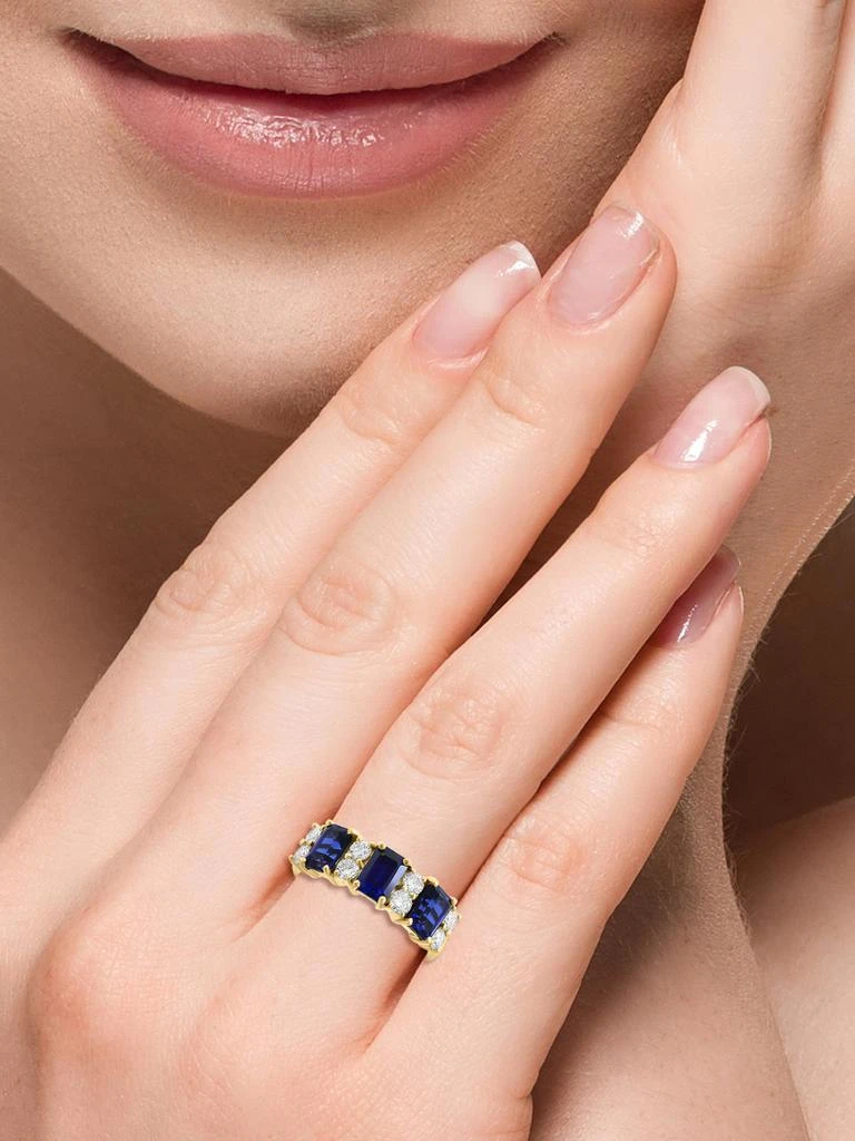 Effy 14K Yellow Gold, Lab-Grown Sapphire 
0.51 TCW Lab-Grown Diamond Ring 4