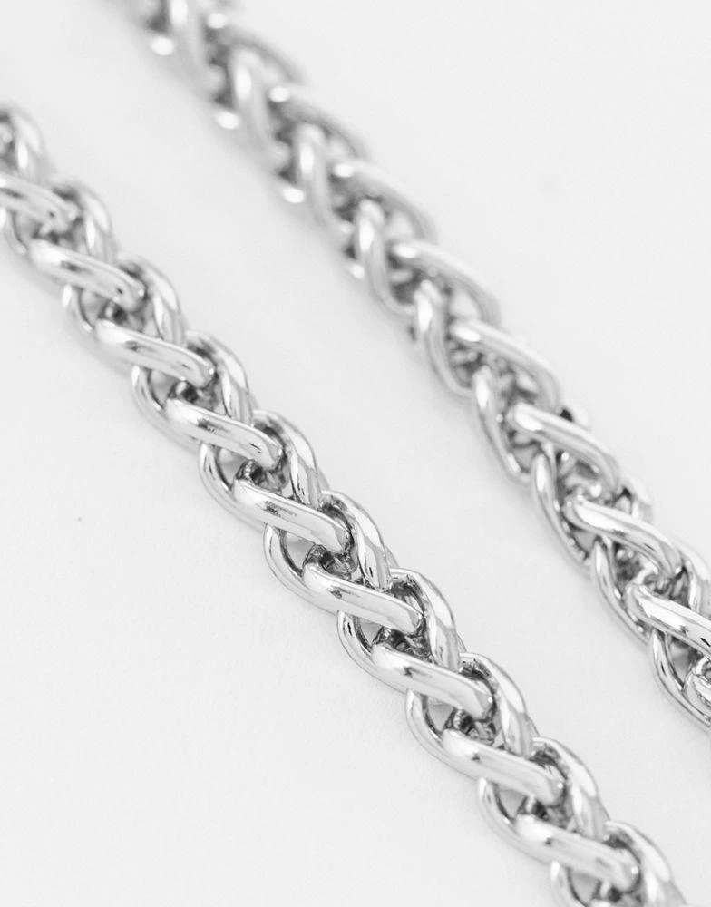 Reclaimed Vintage Reclaimed Vintage unisex chain necklace in silver 4