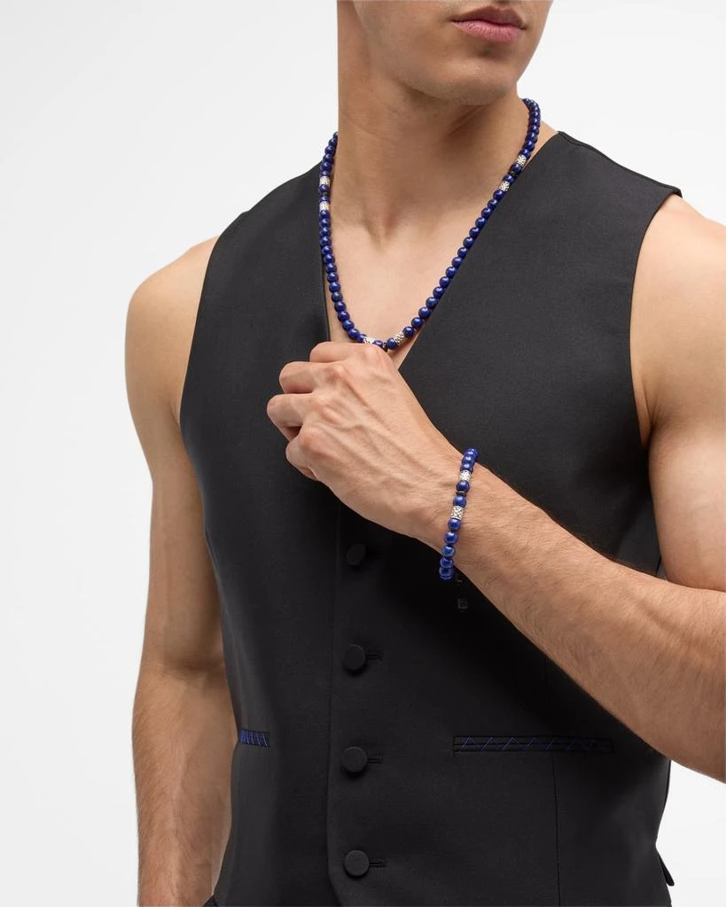 Armenta Men's Lapis Beaded Bracelet 5