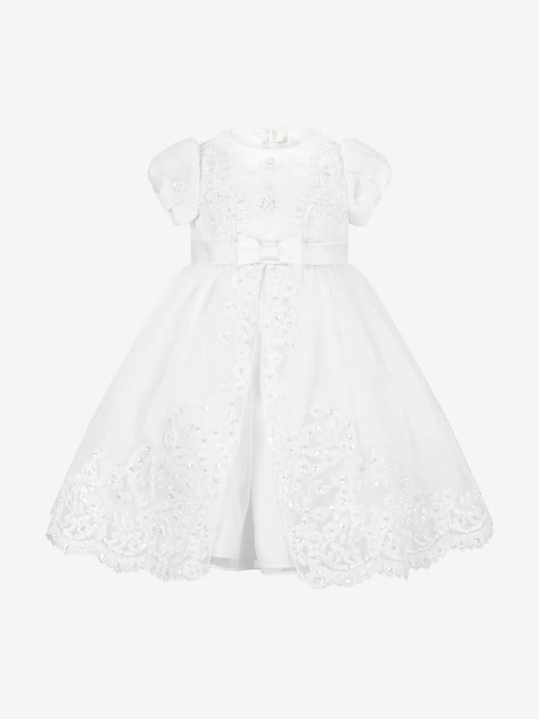 Sarah Louise Sarah Louise Girls Ceremonial Ballerina Length Dress in White 2