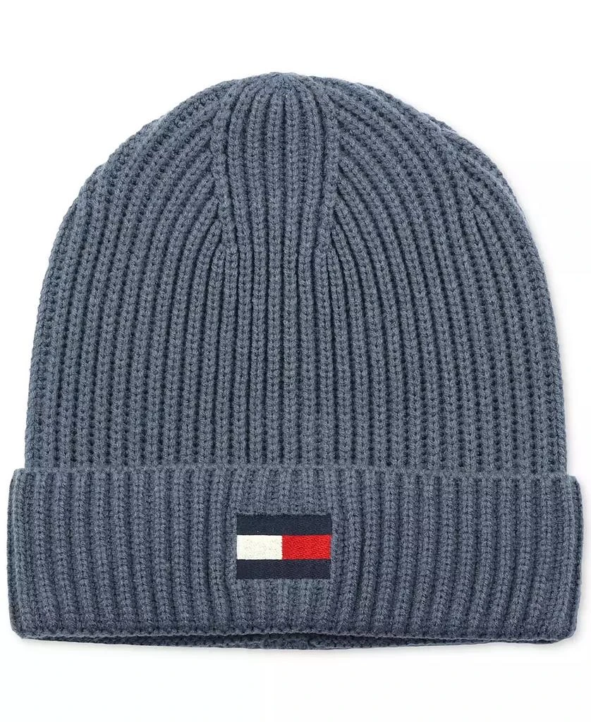 Tommy Hilfiger Men's Fisherman Ribbed-Knit Logo Beanie 1