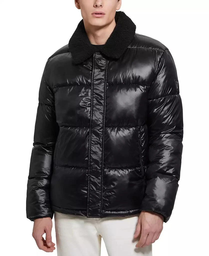 GUESS Men's Puffer Jacket with Sherpa Collar 1