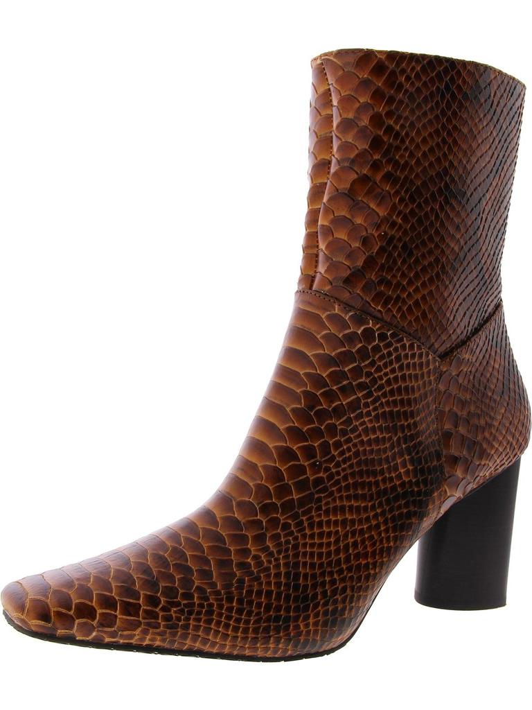Donald J Pliner Hinda Womens Snake Print Embossed Ankle Boots