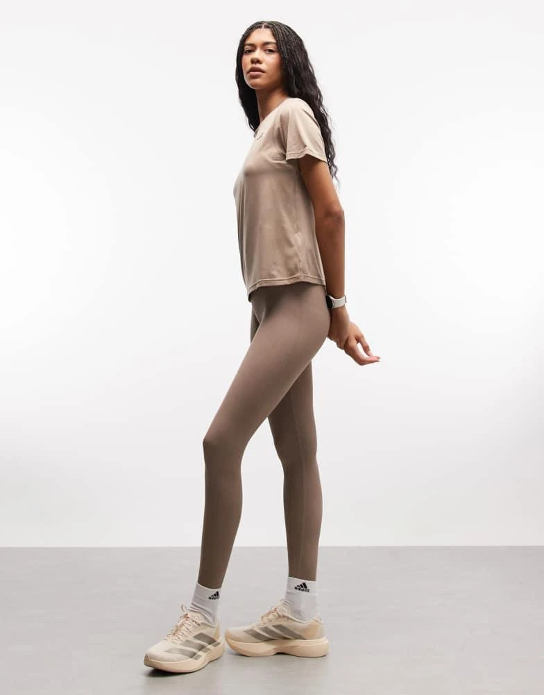 Adidas adidas Training Essentials full length leggings in chalky brown 2