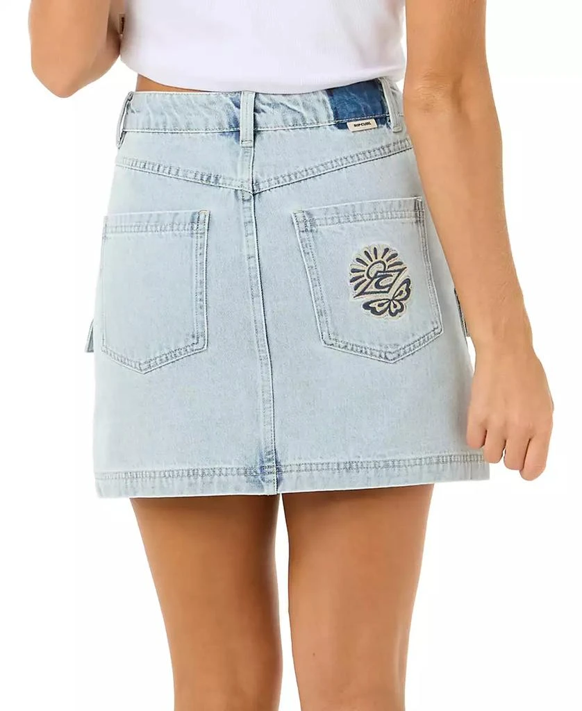 Rip Curl Juniors' Las Dalias Denim Mini Skirt 3