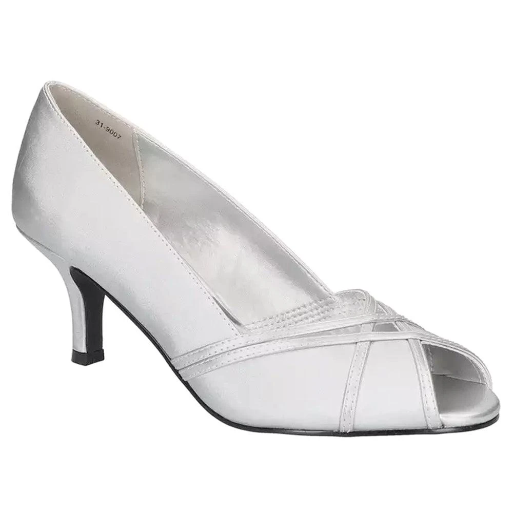 Easy Street Celeste Peep Toe Kitten Heel Pumps 2