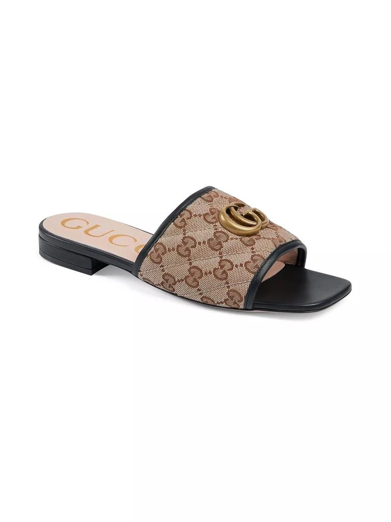 Gucci Original GG Canvas Slides with Double G 2