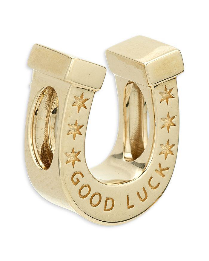 Adina Reyter 9K Yellow Gold Good Luck Horseshoe Bead Pendant