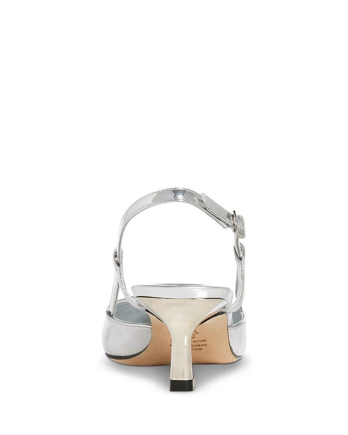 Stuart Weitzman Women's Vinnie 50 Slingback Kitten Heels 4