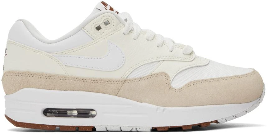 NIKE White & Beige Air Max 1 SC Sneakers 1