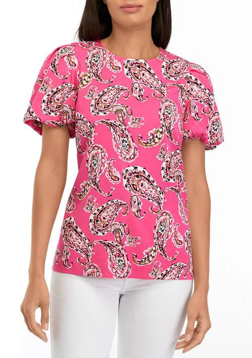 Crown & Ivy™ Ivy Womens Puff Sleeve Challis Top 1