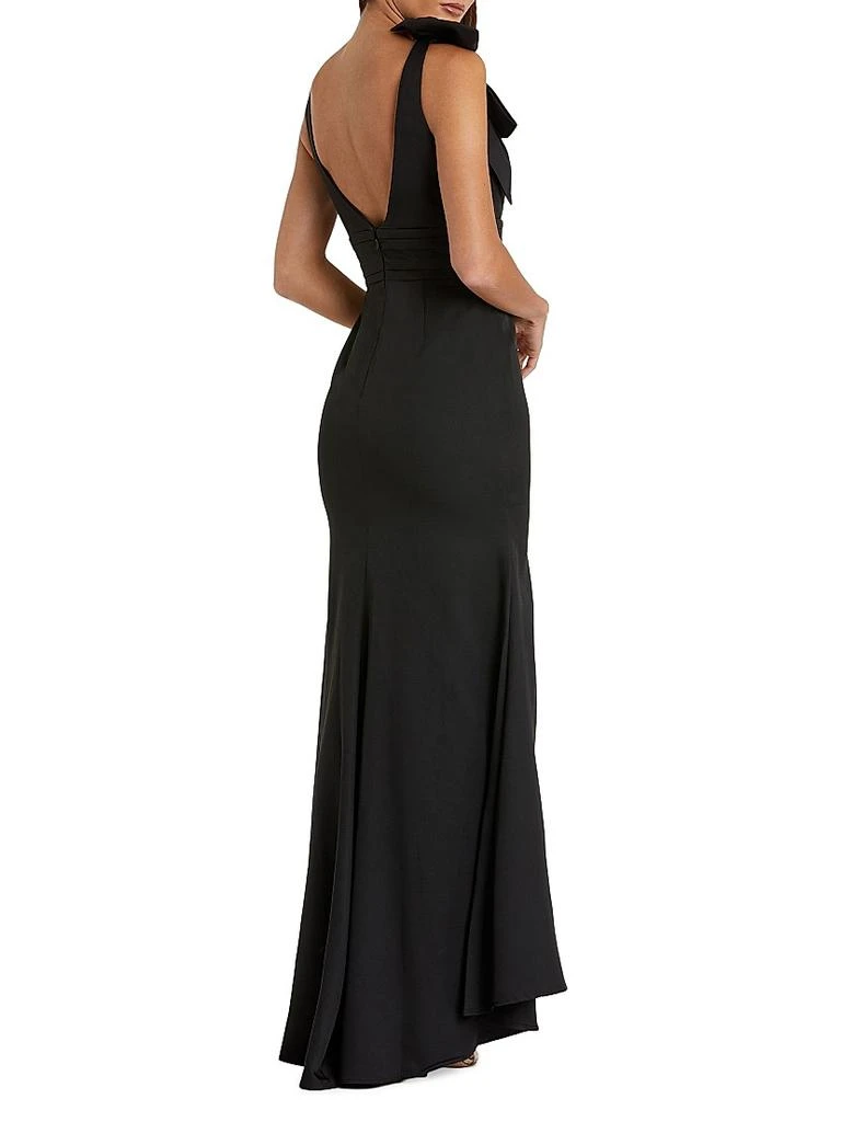 Mac Duggal Bow-Detailed Crepe Mermaid Gown 2