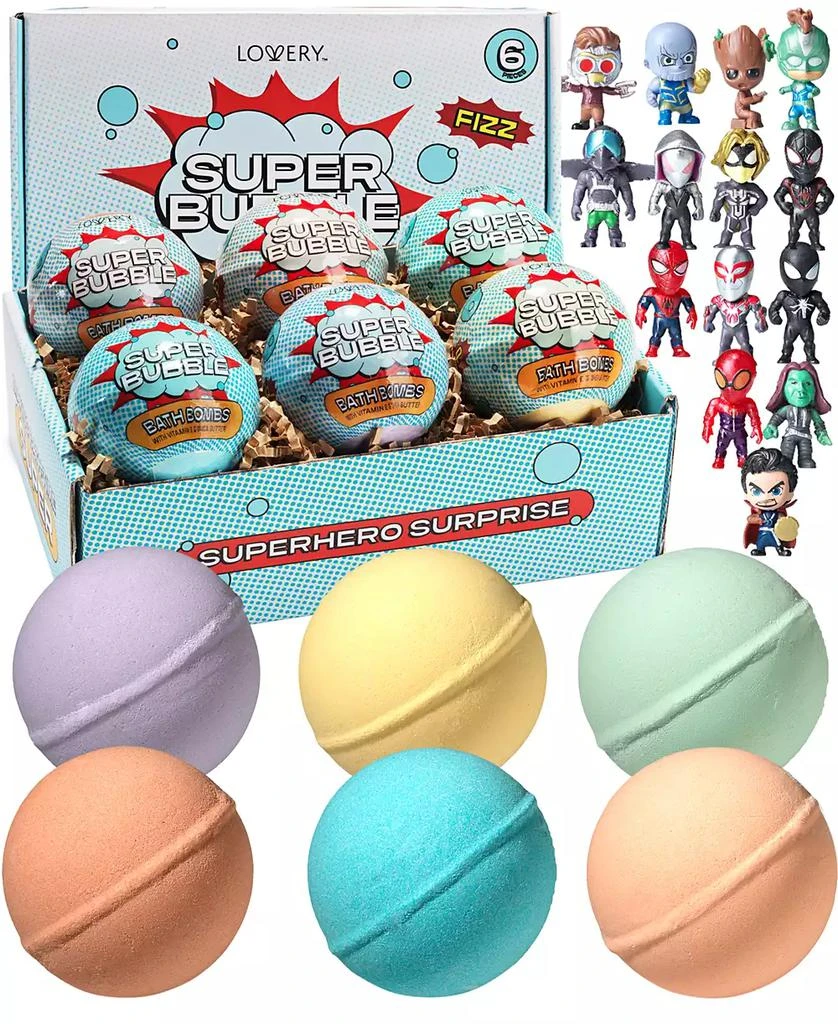 Lovery 12-Pc. Superhero Bath Bombs Gift Set with Surprise Toy