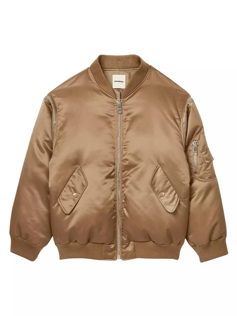 Sandro Satin Look Bomber Jacket 1