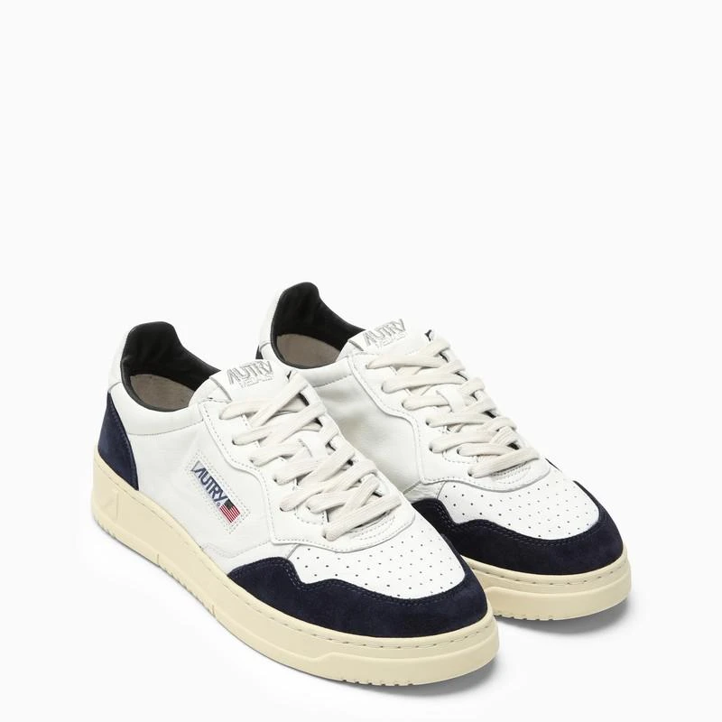 AUTRY Medalist trainer in white leather and blue suede 3