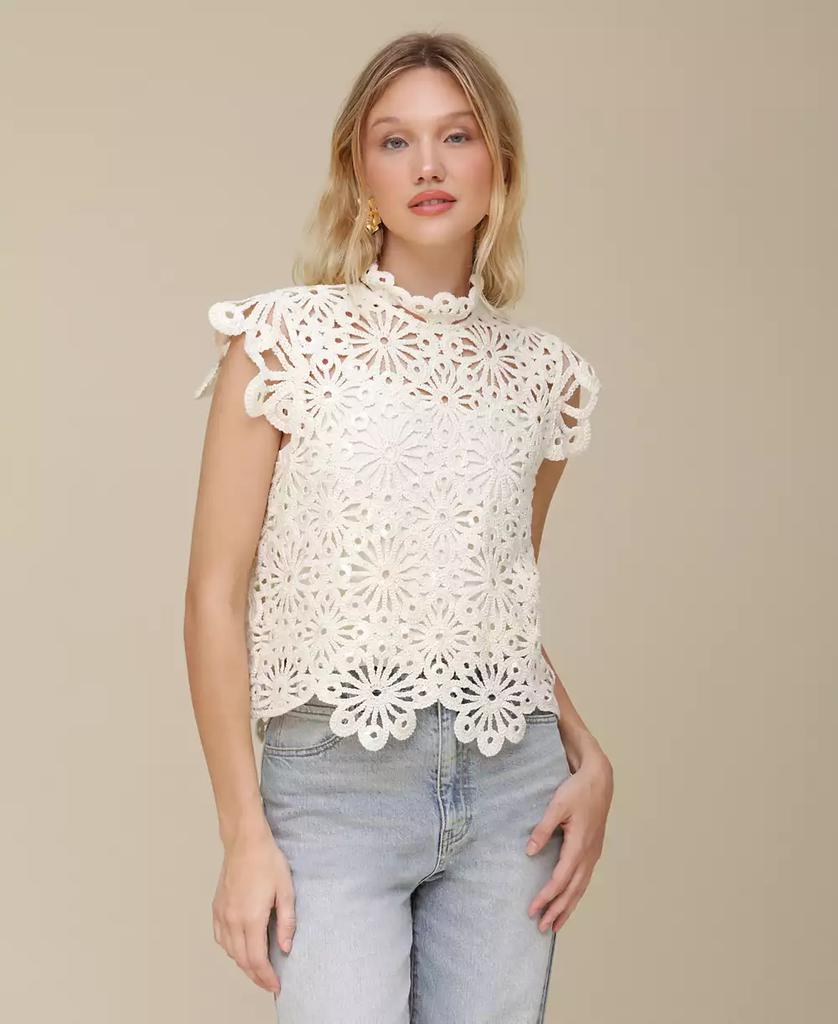 macy's white lace top