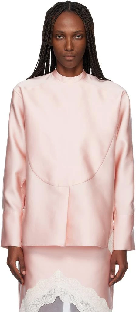 Jil Sander Pink Satin Blouse 1