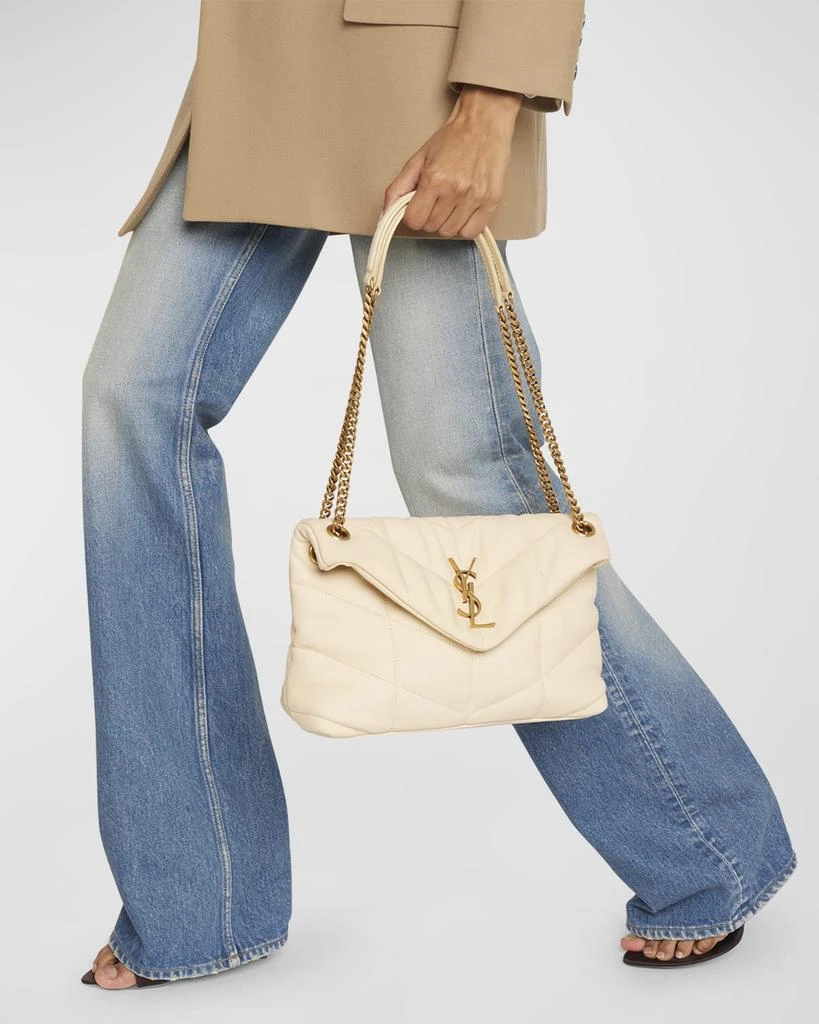 Yves Saint Laurent Lou Puffer Toy YSL Shoulder Bag in Quilted Nubuck 5
