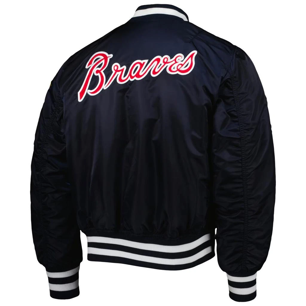 New Era x Alpha Industries New Era x Alpha Industries Braves Reversible Full-Zip Bomber Jacket - Men's 2